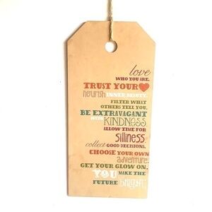 Danielson Design Love Who You Are Wood Wall Tag Decor
